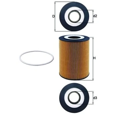 Bilde av MAHLE ORIGINAL OX 359D Oljefilter Filterinnsats