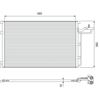 Bilde av VALEO 814416 Kondensator uten tørker Aluminium 378 R 134a VOLVO: C70 2 Cabriolet, S40 II, V50