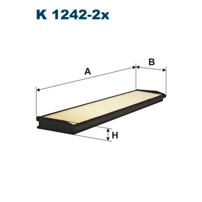 Bilde av FILTRON K 1242 2x Kupéfilter Partikkelfilter 374 84 24 MERCEDES BENZ: W124 Stasjonsvogn, Sedan, E Klasse Sedan