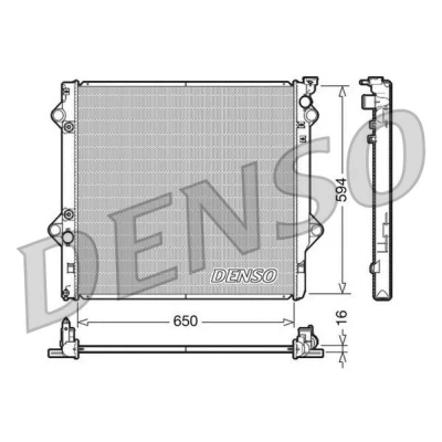Bilde av DENSO DRM50036 Radiator Aluminium 650 594 16 TOYOTA: Land Cruiser Prado 120