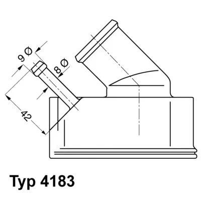 Bilde av WAHLER 4183.92D Termostat 92 med tetning OPEL: Calibra A, Astra H Caravan, Vectra A Sedan