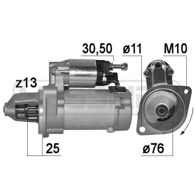 Bilde av ERA 221014A Starter 12 1,5 13 BMW: 3 Sedan, X3, 1 Hatchback