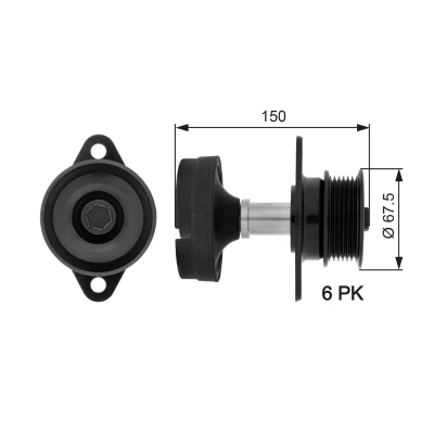 Bilde av GATES OAP7045 Frihjul Dynamo 150 FleetRunner Micro V Stretch Fit