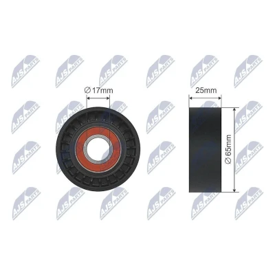 Bilde av Strammerull, kilerem med ribber, citroën,ds,opel,peugeot,toyota, 16 114 264 80, 16114264, 1611426480, 39176014, 98052449, 9805244980, SU