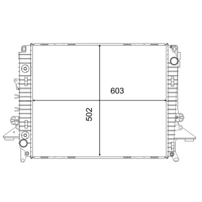 Bilde av MAHLE ORIGINAL CR 2577 000S Radiator 603 502 42 Kjøleribber loddet
