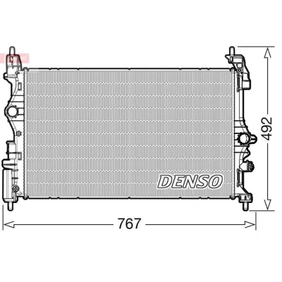 Bilde av DENSO DRM20051 Radiator 620mm 376mm 16mm