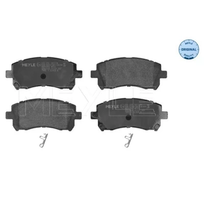 Bilde av MEYLE 025 235 5817/W Bremseklosser ORIGINAL Quality framaksel med akustisk slitasjevarsel antihyle blikk SUBARU: Outback III, Impreza II Sedan