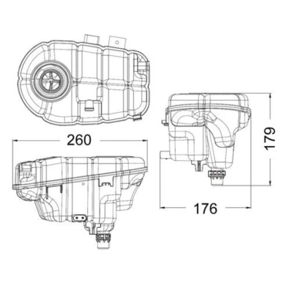 Bilde av MAHLE ORIGINAL CRT 60 000S Ekspansjonstank Med sensor, uten sensor