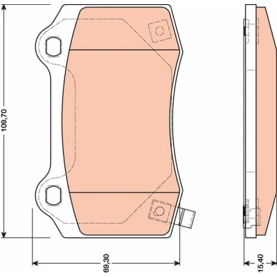 Bilde av TRW GDB4171 Bremseklosser med akustisk slitasjevarsel JEEP: GRAND CHEROKEE 2, 4, CHEVROLET: Camaro V Coupé, CHRYSLER: 300C Sedan