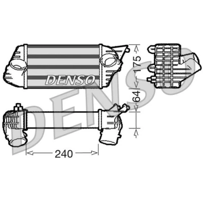 Bilde av DENSO DIT09120 Ladeluftkjøler Aluminium 240x175x64