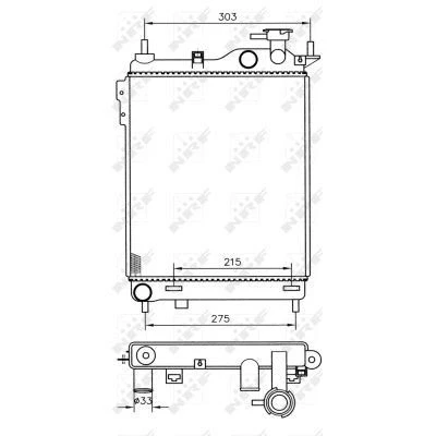 Bilde av NRF 53359 Radiator Aluminium 370 318 16 Kjøleribber loddet