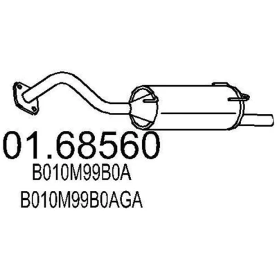 Bilde av MTS 01.68560 Sluttlyddemper 820 NISSAN: MICRA 2