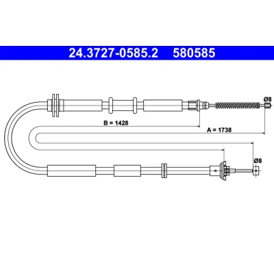 Bilde av Bremsewire ATE 24.3727 0585.2