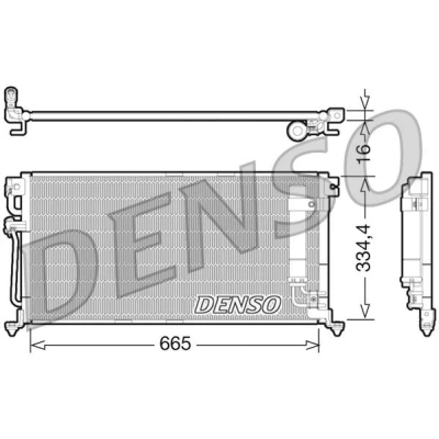 Bilde av DENSO DCN45003 Kondensator med tørker R134a