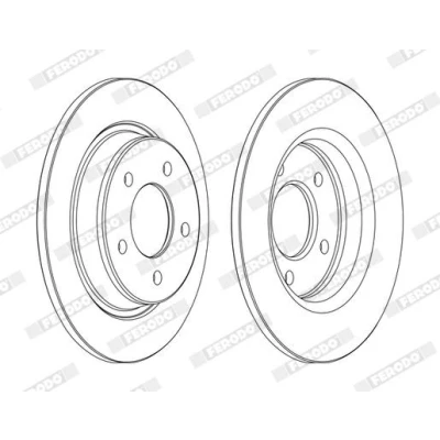Bilde av FERODO PREMIER Coat+ disc DDF1546C Bremseskiver 280 11 5 fullt ut belagt uten skruer MAZDA: 5, 3 Hatchback, Sedan