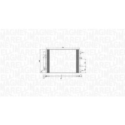 Bilde av MAGNETI MARELLI 350203773000 Kondensator med tørker 570x398x16 398 570 16 FORD: FOCUS 3, C Max 2, 3 Turnier