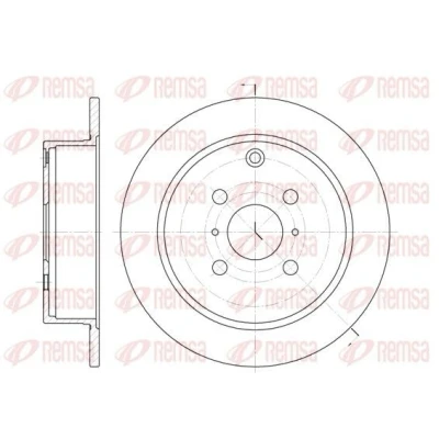 Bilde av REMSA 6805.00 Bremseskiver bakaksel 268, 268 9 4 fullt ut TOYOTA: Corolla IX Hatchback, Station Wagon, Yaris I Hatchback