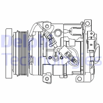 Bilde av DELPHI CS20508 Kompressor 10ZS20 PAG 46 med kompressorlje TOYOTA: Land Cruiser 200