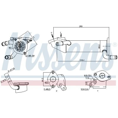 Bilde av NISSENS 989282 EGR kjøler uten undertrykksbypass FIAT: Ducato III Flatvogn lastebil / Chassis