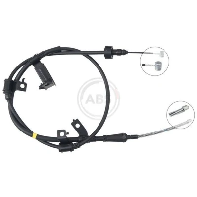 Bilde av Kabel, parkeringsbremse, Høyre bak, hyundai accent sedan iii, kia rio ii, 597701G010