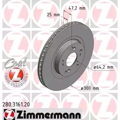 Bilde av Bremseskive, Framaksel, honda civic hatchback vii, 45251 S6M A10