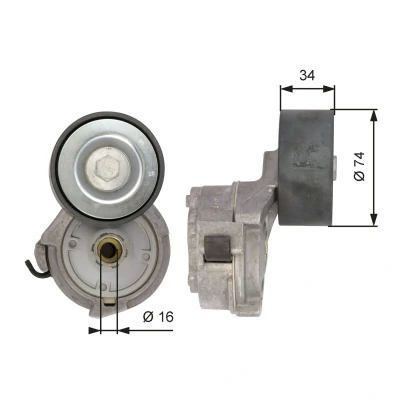 Bilde av GATES T38559 Spennarm Micro V UNIQUE FIT