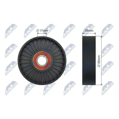 Bilde av Strammerull, kilerem med ribber, land rover,mg,rover, PQG100141, PQG100141L, PQG100142