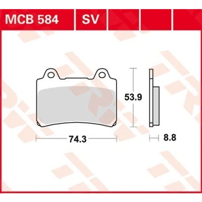 Bilde av TRW Organic Allround MCB584 Bremseklosser