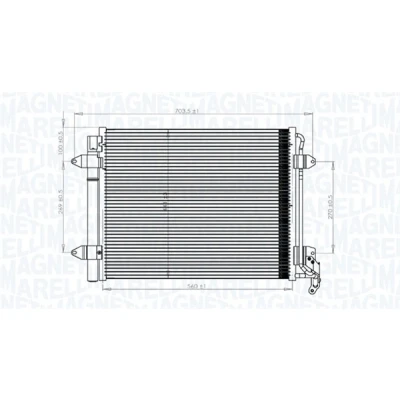 Bilde av MAGNETI MARELLI 350203833000 Kondensator med tørker 560x448x16 448 560 16 VOLKSWAGEN: Tiguan I, II