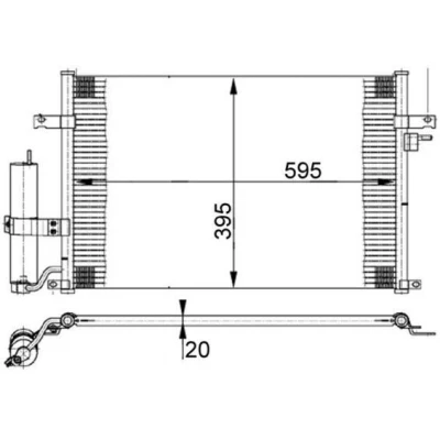 Bilde av MAHLE ORIGINAL AC 384 000S Kondensator med tørker 595