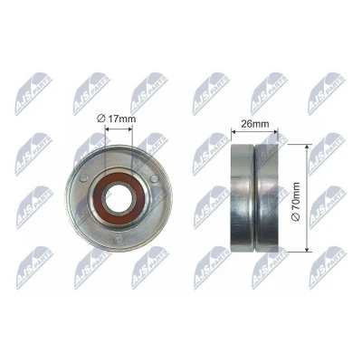 Bilde av Strammerull, kilerem med ribber, buick,cadillac,chevrolet,daewoo,lada,lotus,opel, 13 40 534, 541, 542, 544, 1340534, 1