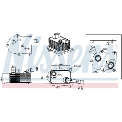 Bilde av Oljekjøler, motorolje alfa romeo tonale, fiat 500x, tipo halvkombi, kombi, sedan, jeep compass, renegade suv OE 46346172, 55282257