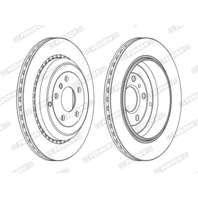 Bilde av FERODO PREMIER High Carbon DDF1531C Bremseskiver 330 22 5 ventilert belagt uten skruer MERCEDES BENZ: ML Klasse, GL, R Klasse