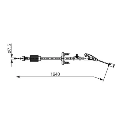 Bilde av BOSCH 1 987 482 798 Bremsekabel 1640 PEUGEOT: 3008 I