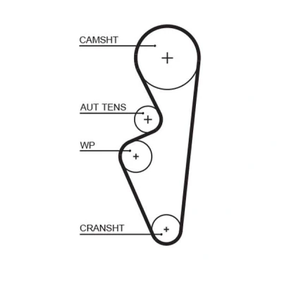 Bilde av GATES 5670XS Registerreim 113 1076 17 HNBR (hydrert akryl nitril butadien kautsjuk) FleetRunner PowerBand