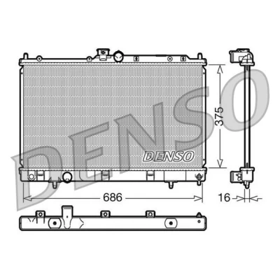 Bilde av DENSO DRM45025 Radiator Aluminium 375 686 16 MITSUBISHI: Lancer 7 Limousine