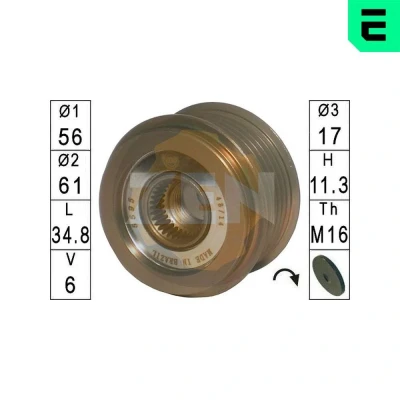 Bilde av ERA ZN5595 Frihjul Dynamo AUDI: A4 B8 Avant, Q5, A6 C6 Sedan, VOLKSWAGEN: Touareg I, PORSCHE: Cayenne