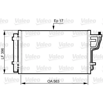 Bilde av VALEO 814351 Kondensator med tørker Aluminium 396 R 134a