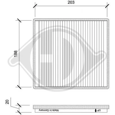 Bilde av DIEDERICHS DCI0200 Kupéfilter pollenfilter 213 198 20 Climate CHEVROLET: Spark