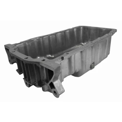 Bilde av VAICO V10 7190 Bunnpanne med oljeplugg uten hull for oljenivåmåler, oljekartetning, tetningsring Aluminium Original Quality