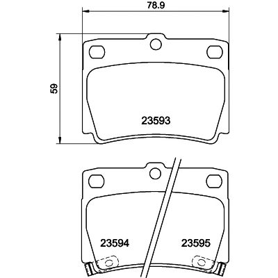 Bilde av HELLA 8DB 355 009 501 Bremseklosser med akustisk slitasjevarsel MITSUBISHI: PAJERO SPORT 1 SUV, 2