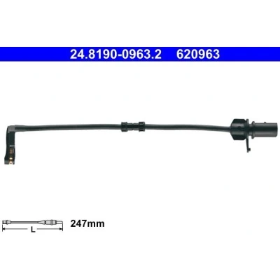 Bilde av ATE 24.8190 0963.2 Bremsebeleggslitasje AUDI: A8 D4