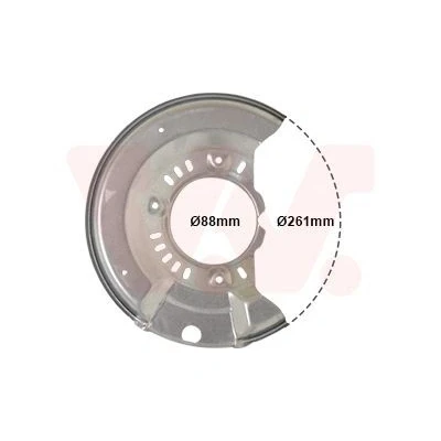 Bilde av VAN WEZEL 5430371 Bremseskjold framaksel venstre TOYOTA: Yaris I Hatchback
