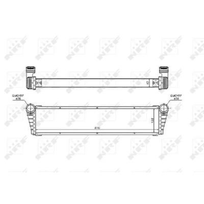 Bilde av NRF 53799 Radiator Aluminium 610 118 40 Kjøleribber loddet