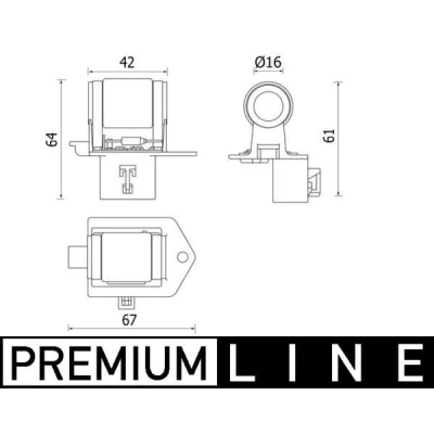 Bilde av MAHLE ORIGINAL CFR 8 000P Formotstand, kjølevifte for el motor OPEL: Corsa D Hatchback