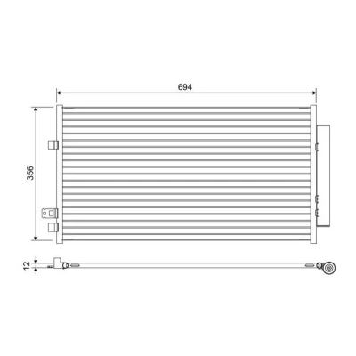 Bilde av VALEO 822638 Kondensator med tørker Aluminium 356