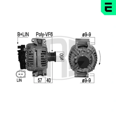 Bilde av ERA 209083A Dynamo 14V 120A MERCEDES BENZ: Sprinter 3.5 T Van, Vito Mixto, Minibuss