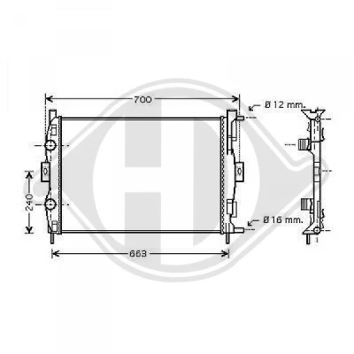Bilde av DIEDERICHS DCM2922 Radiator Aluminium 590 451 18 Climate