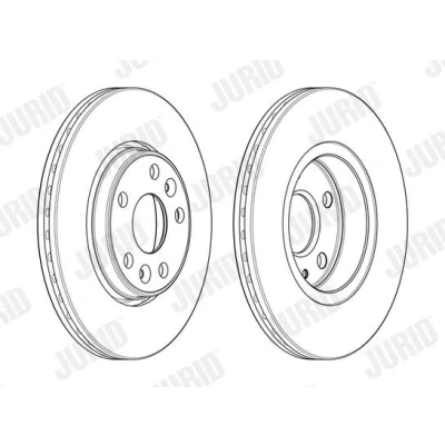 Bilde av JURID 563080JC Bremseskiver 280 24 5 ventilert belagt med skruer RENAULT: MEGANE 2 Kombi, 2, Coupe Cabriolet