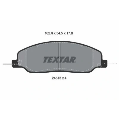 Bilde av TEXTAR 2451301 Bremseklosser ikke klargjort for slitasjeindikator FORD USA: Mustang Mk5 Cabrio, Coupé